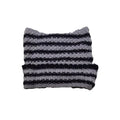Y2K Cat Ears Striped Knitted Beanie | Inspired by Wonyoung