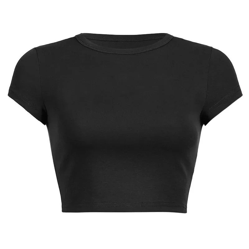 Solid O-Neck Short Sleeve Cotton Tee | Inspired by Hande Erçel