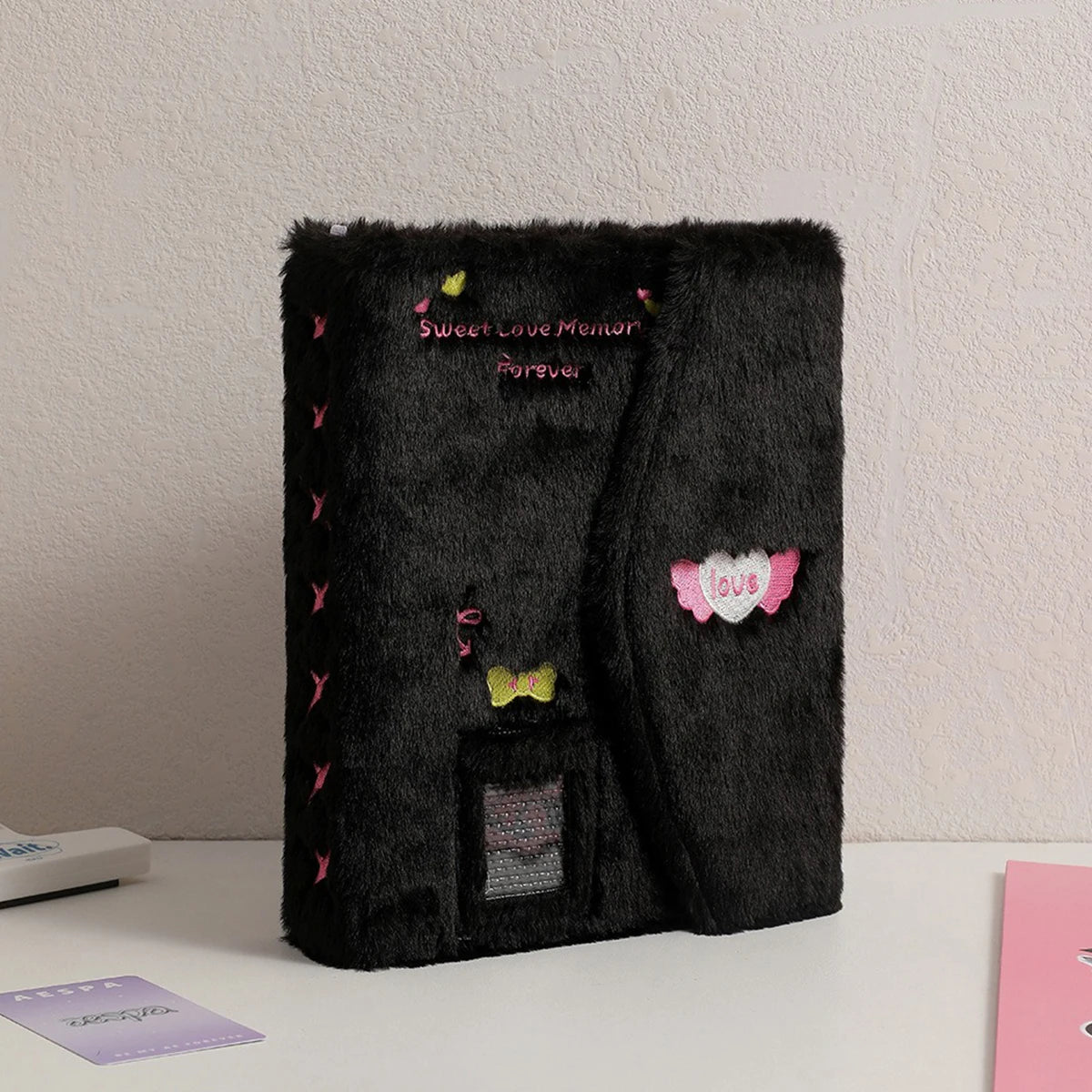 Cartoon Plush A5 Kpop Binder Photocard Holder Idol Photo Album Photocards Collect Book Kawaii School Stationery Picture Albums