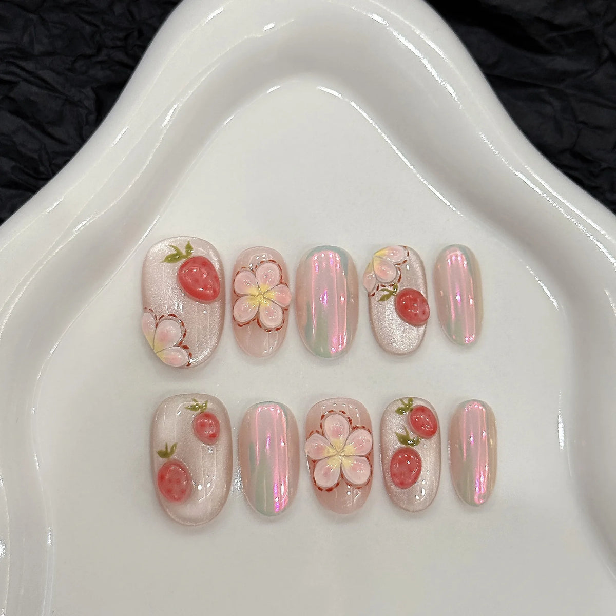 Strawberry Handmade Press-on Nails