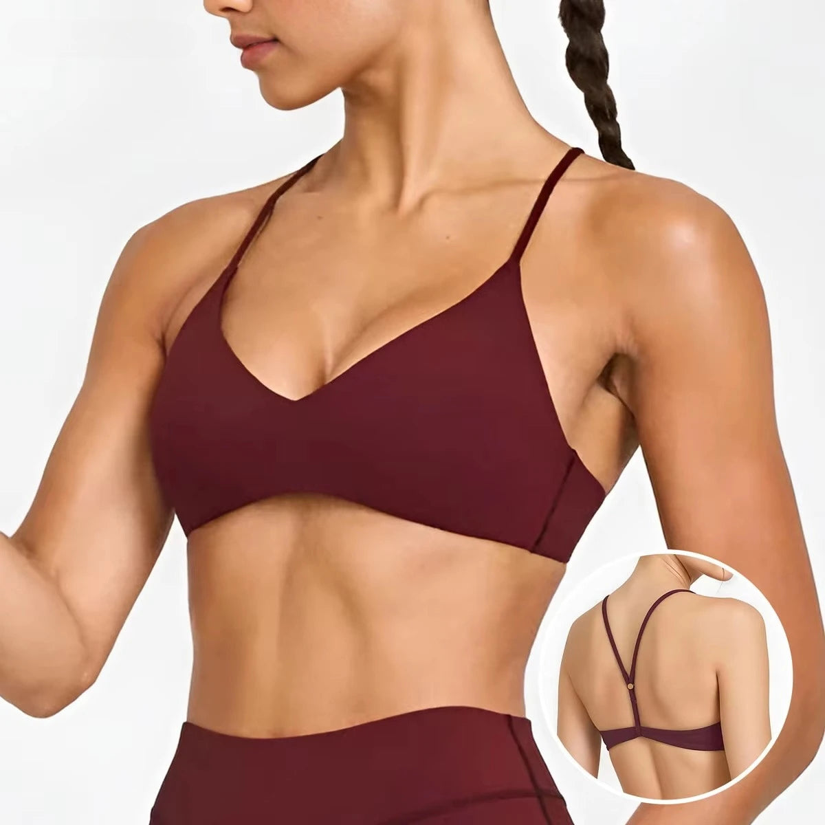 Racerback Nylon Sports Yoga Bra | Inspired by Özge Törer