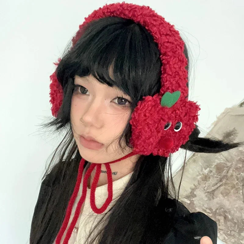 Apple Shape Plush Earmuffs Hairband | Inspired by Wonyoung