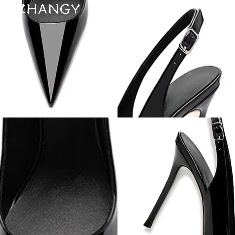 Super High Stiletto Pointed Toe Slingback Pumps | Inspired by Esra Bilgiç