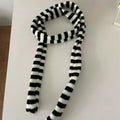 Y2K Striped Knitted Slim Scarf | Inspired by Wonyoung