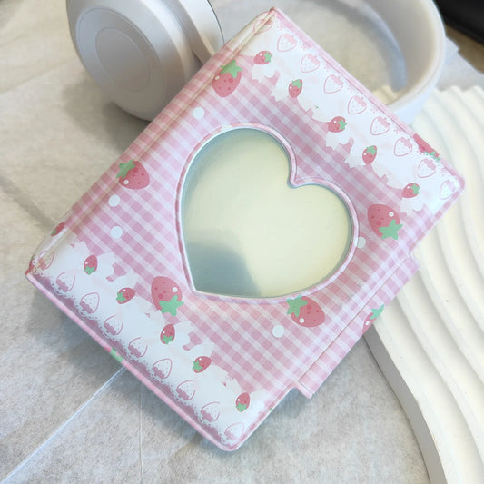 INS Cute Strawberry Card Album 3 Inch Photocard Album Kpop Idol Photo Card Book Holder Star Chasing Girl Gift