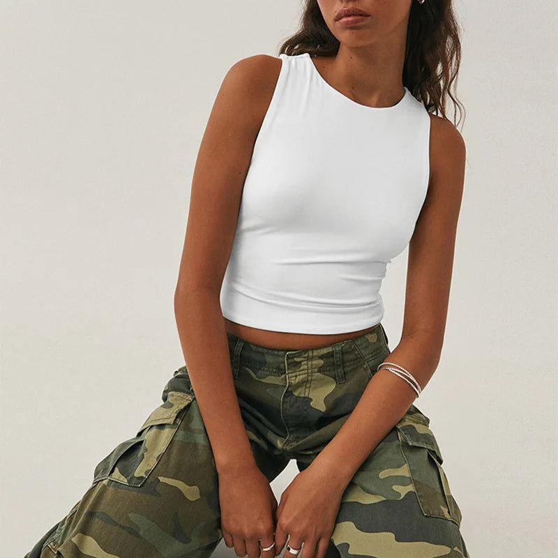 Satin Solid Sleeveless Tank Top | Inspired by Hande Erçel