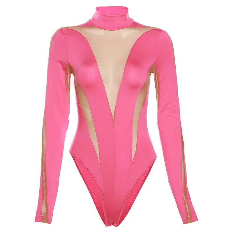 Cosplay Disfraz Halloween 2024 Women Game Movie Tight Jumpsuit Alien Robot Mesh Hollow Silver Strip Bodysuit Costumes Carnival