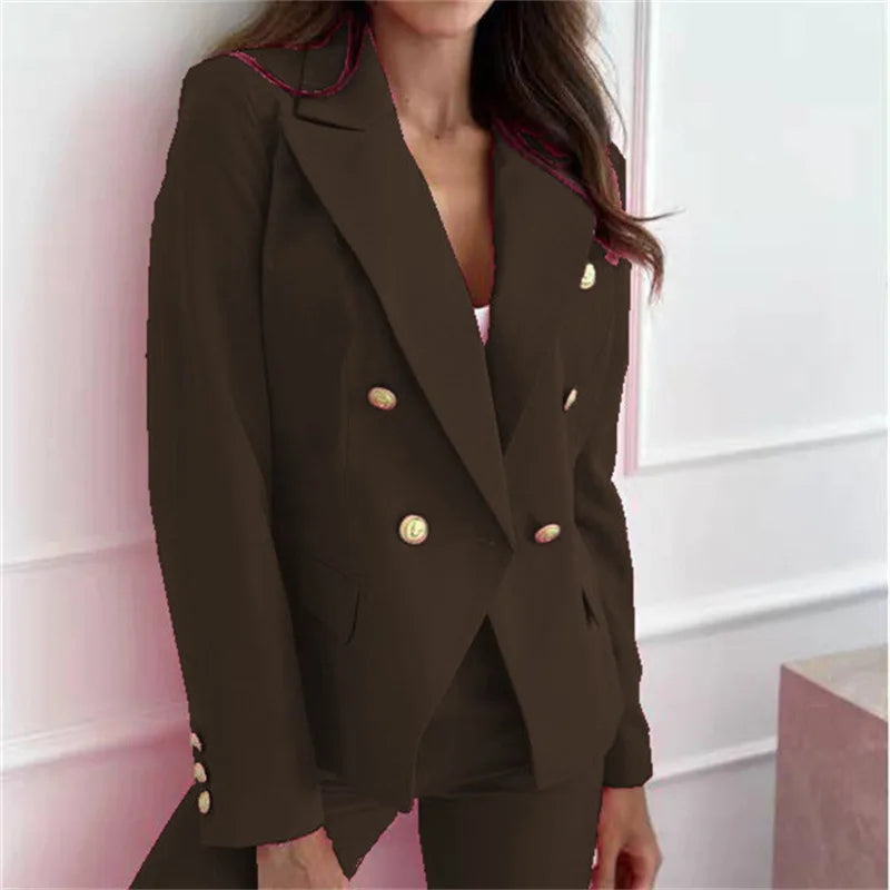 Spring 2025 Women's Casual Style Polyester Suit Jacket Korean Version White Enhancing British Style Slimming Effect