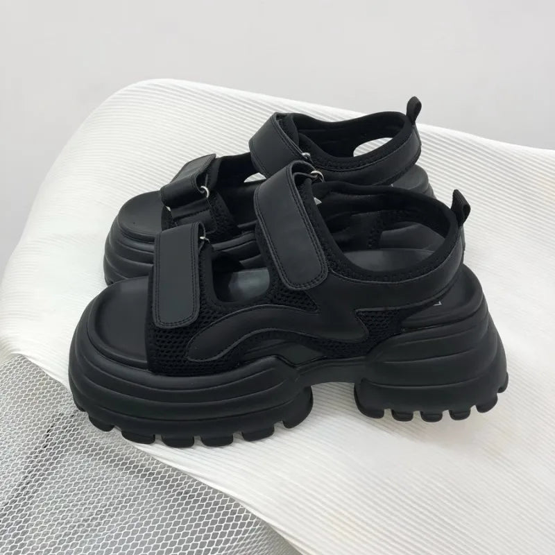 2023 Summer New Platform Women Sandals Fashion Open Toe Thick Sole Flats Shoes Ladies Elegant Gladiator Sandalias