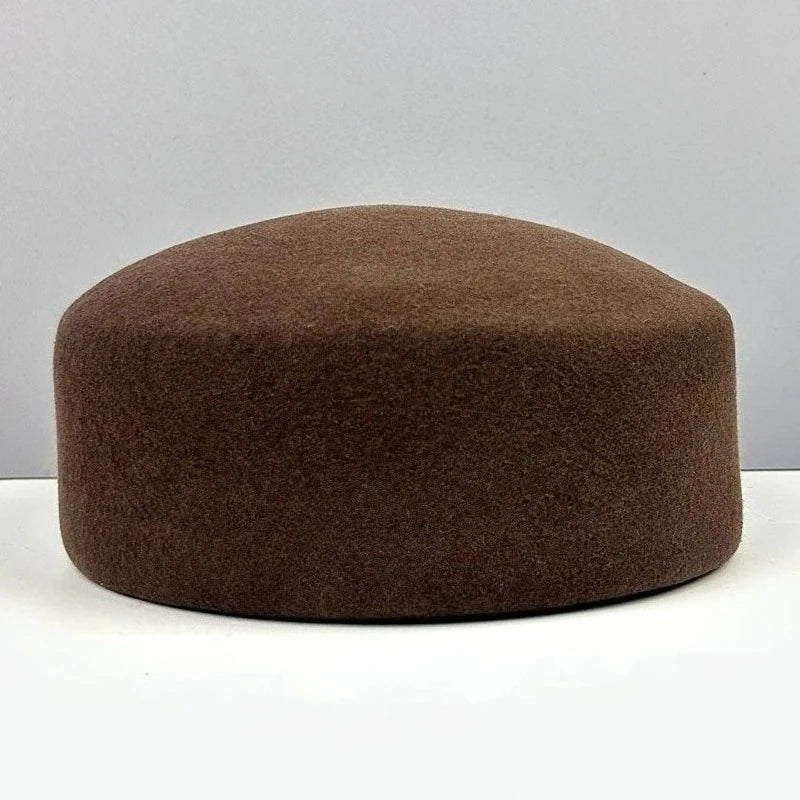 New Britain Elegant 100% Wool Felt Blocked Berets for Women Kids Bread Pumpkin Fedoras Ladies Autumn Winter Simple Painter Hat