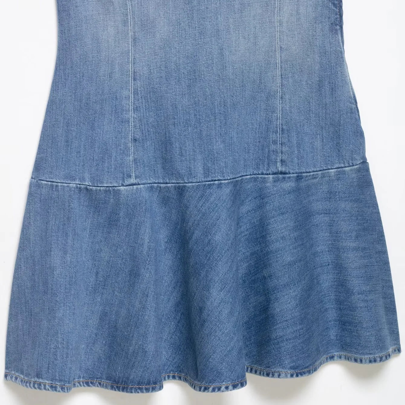 Casual Retro Style Heart Collar Denim Mini Dress Women Sleeveless Slimming Waist Strapless A-Line Skirt Summer Spring Streetwear