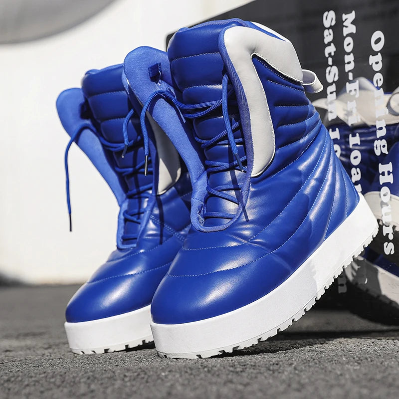 Men Boots 2025 New Winter Slippers Warm Men Shoes Waterproof Non-Slip Plush Sneakers Male Tenis Shoes Boots Men Sneakers Winter