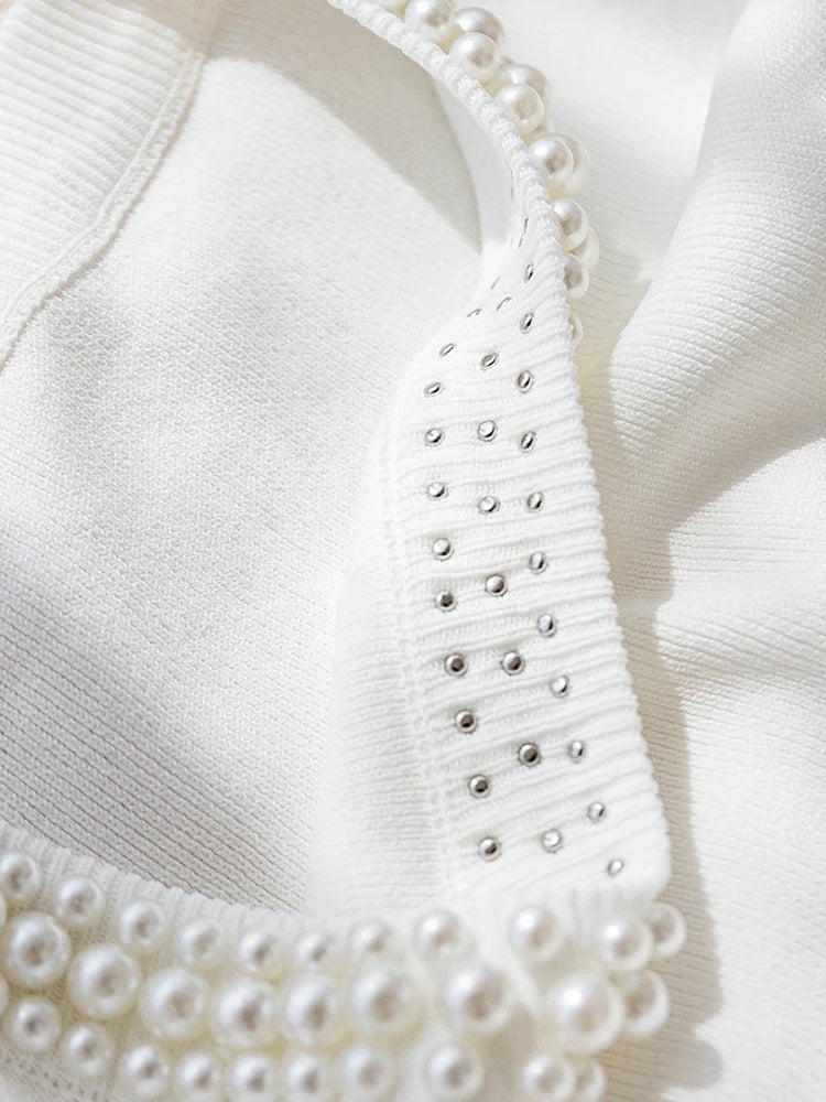 Summer 2026 Korea Knitted Vests Women Tank Top Fashion Female Sleeveless Beading Casual Thin Solid Tank Blusas Mujer De Moda