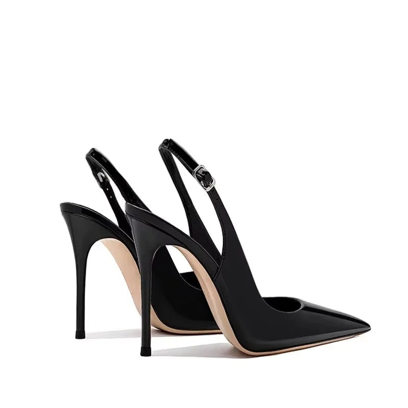 Super High Stiletto Pointed Toe Slingback Pumps | Inspired by Esra Bilgiç