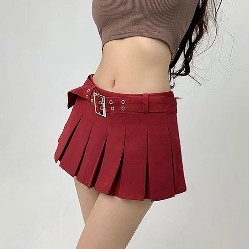 A-Line Pleated Skort with Belt | Inspired by Wonyoung