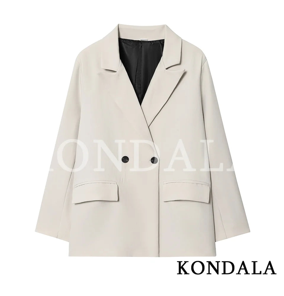 Double-Breasted Notched Collar Blazer Jacket | Inspired by Pınar Deniz