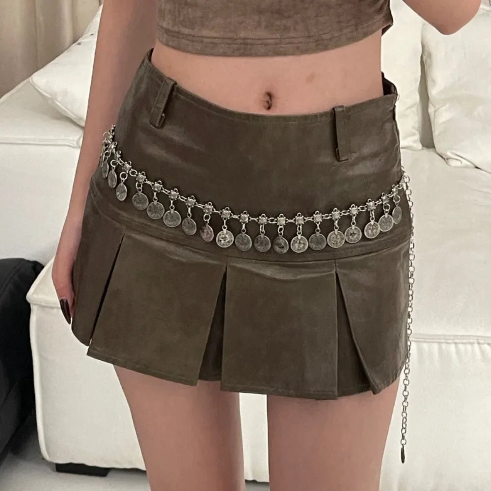 Sexy Silver Waist Chain Accessories Ethnic Design Retro Women's Belt Chain Metal Chain Belly Chain for Women