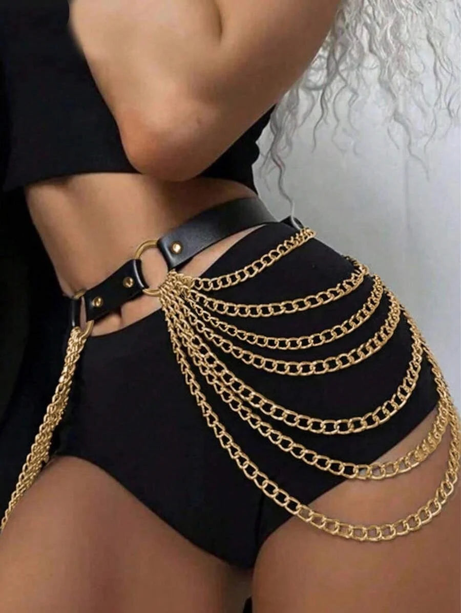 Gothic PU Leather Fringe Belt | Inspired by Özlem