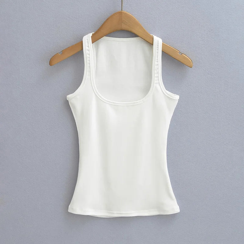 Square Neck Sculpted Tank Top | Inspired by Zeynep Oktay
