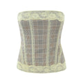 Off-Shoulder Strapless Check Corset Top | Inspired by Manon