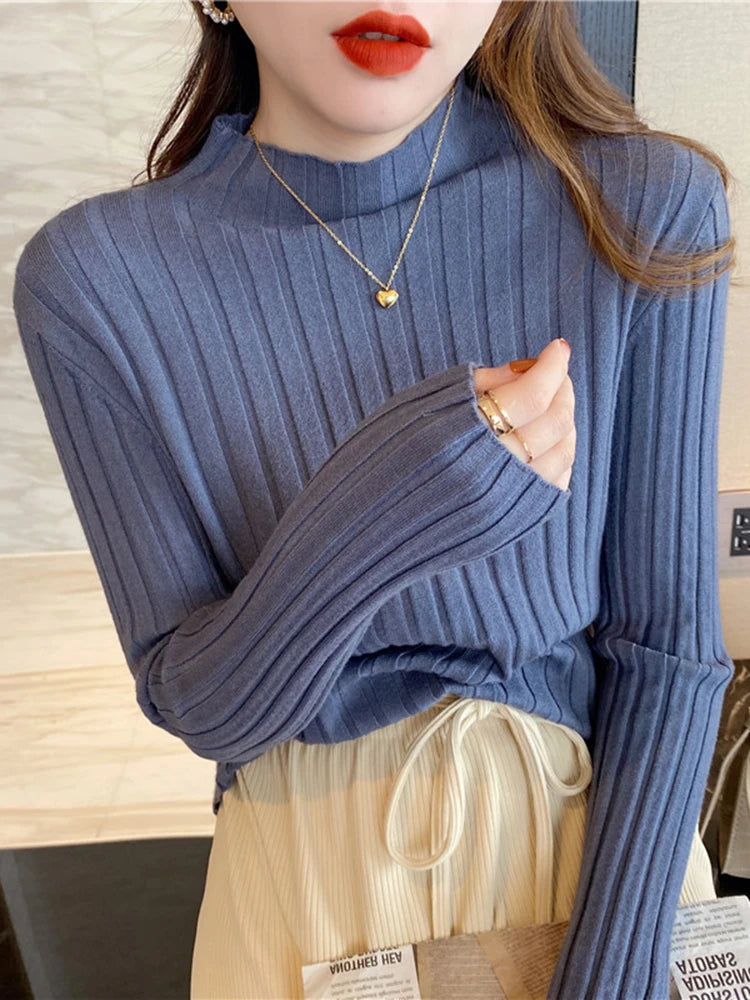 Ribbed Turtleneck Knit Sweater | Inspired by Hilal