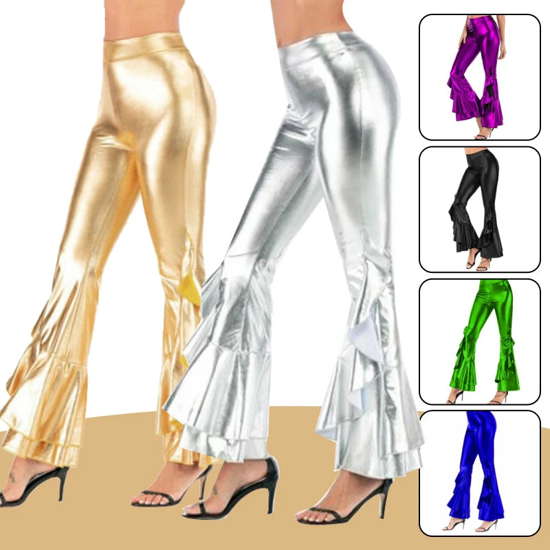 Metallic Flare Trousers | Asli