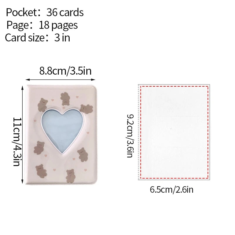 Kpop Photo Album Mini 3 Inch Album Photo Photocard Holder Idol Binder Photo Card Holder Card Collect Book Picture Protector 포토카드