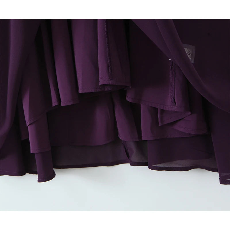 YENKYE Sexy Backless Elegant Purple Midi Long Halter Dress Women A-line Slim Casual Party Dresses Chic Lady Vacation Robe