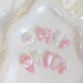 Cute Pink Heart & Bow Press-on Nails