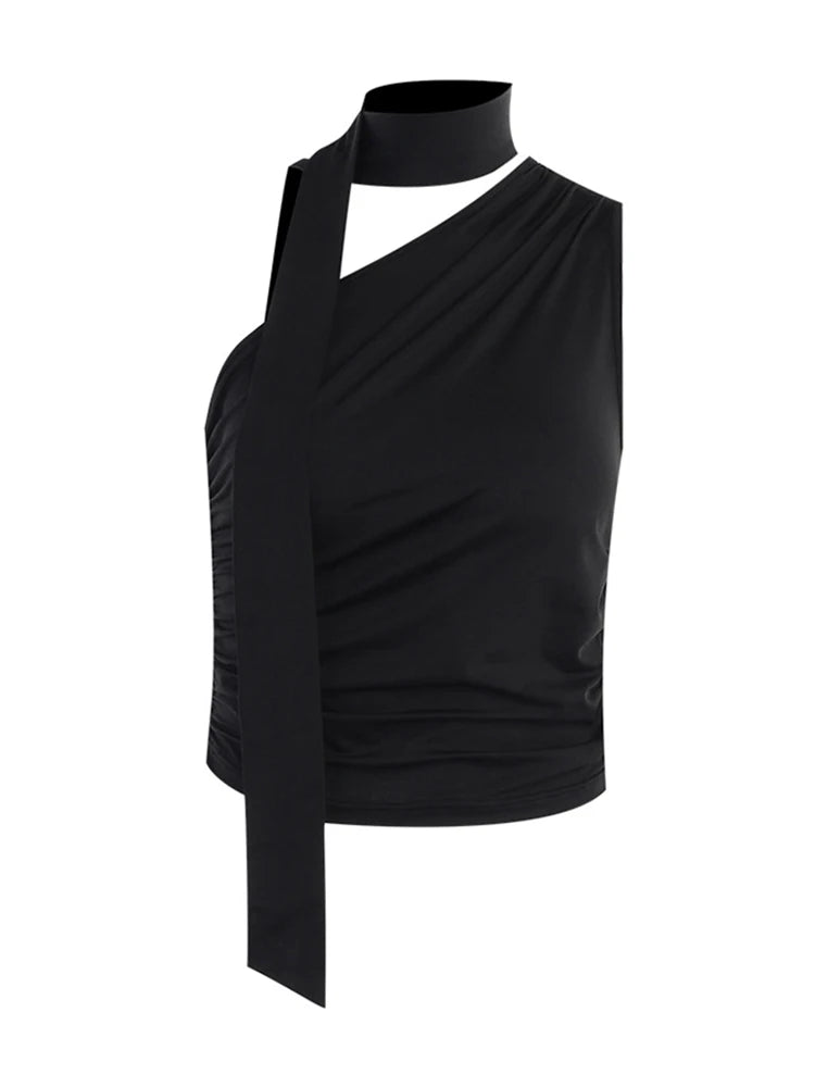 Backless Off-Shoulder Halter Crop Tank Top | Inspired by Winter
