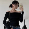 Off Shoulder Knit Crop Top | Suzy