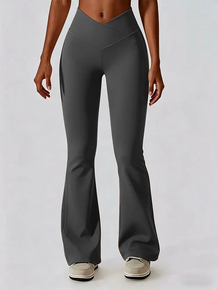 High Waist Flare Leggings Wide Leg Yoga Pants | Inspired by Wonyoung