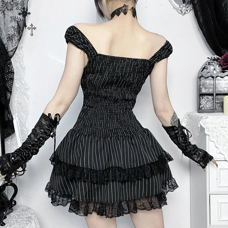 Lolita Striped Corset Mini Dress | Inspired by Zeynep Oktay