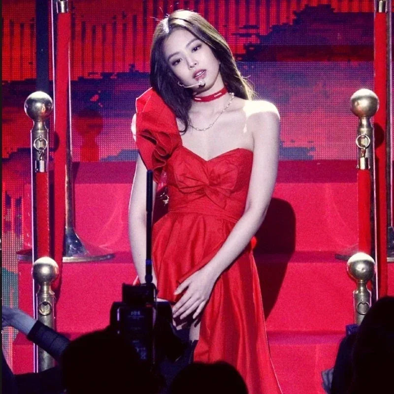 Red Strapless Mini Dress | Inspired by Jennie