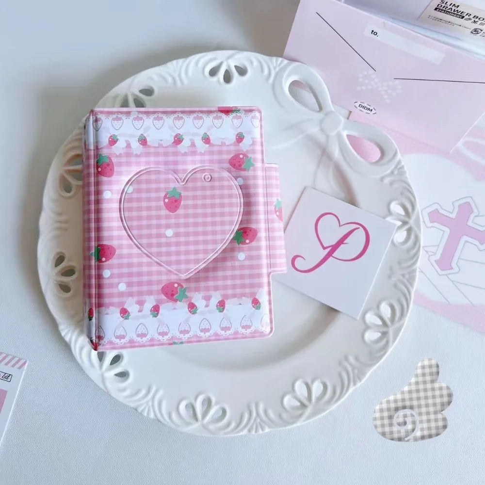 High Quality 3 Inch Photocard Binder Album 32 Pockets Sweet Mini Photo Album PP Kpop Photo Card Book Holder