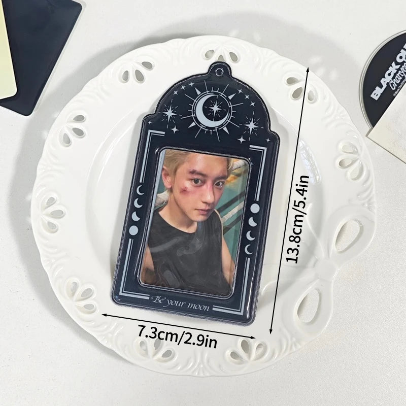 Ins Photocards Holder Photocard Display Cover Idol Cards Protective Sleeves Kpop Idol Star Photo Card Keychains ID Card Holder