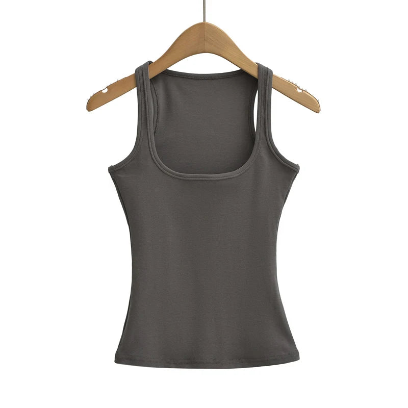 Square Neck Sculpted Tank Top | Inspired by Zeynep Oktay