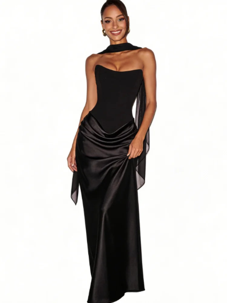 Short Sleeve Fit & Flare Floor-Length Dress | Inspired by Hande Erçel