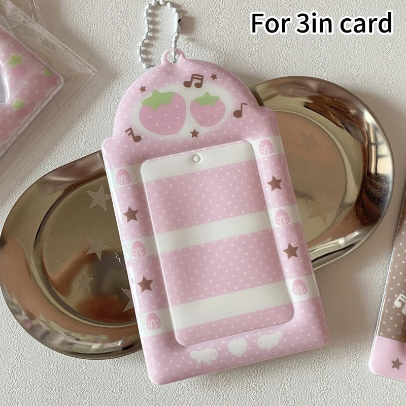 Kpop Photocard Holder Binder Photo Card Holder 3inch Idol Binder Photocard Display Keychain Protective Cover Photo Albums