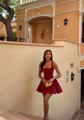 Square Neck Suspender Mini Dress | Inspired by Hande Erçel