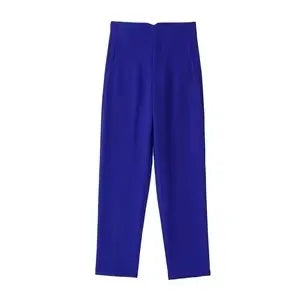 HH Women Vintage Solid Pencil Pants High Waist Pant For Women Casual Streetwear Woman Trousers Office Wear Basic Pant Mujer