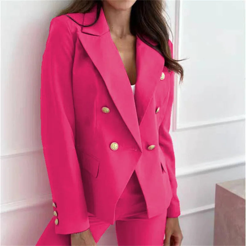 Spring 2025 Women's Casual Style Polyester Suit Jacket Korean Version White Enhancing British Style Slimming Effect