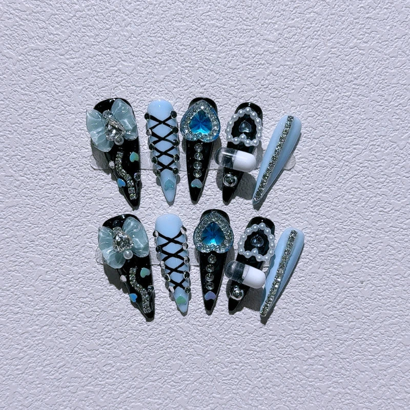 Y2K Long Stiletto Handmade Press-On Nails