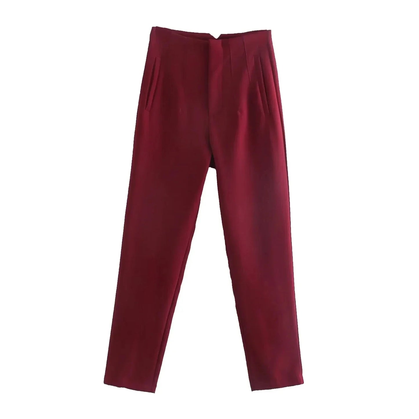 HH Women Vintage Solid Pencil Pants High Waist Pant For Women Casual Streetwear Woman Trousers Office Wear Basic Pant Mujer