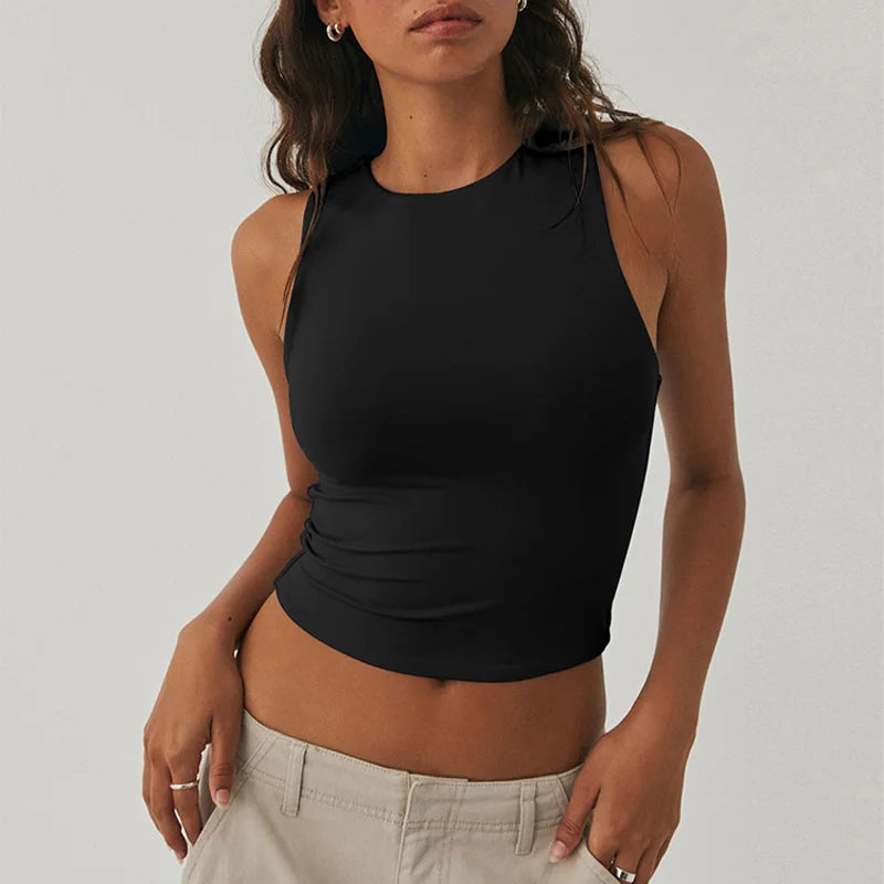 Satin Solid Sleeveless Tank Top | Inspired by Hande Erçel