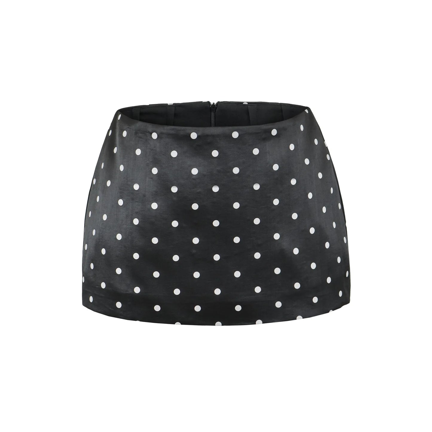 7 colors Y2K Polka Dot Print Satin Low Waist Mini Skirt With shorts lining Sexy A-line Package Hips Short Skater Party Bottom