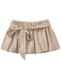 Sweet Plaid A-Line Mini Skirt with Sash | Inspired by Sophia