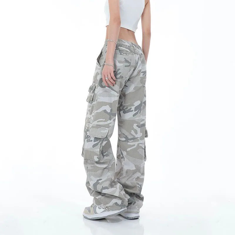 Camouflage Wide Leg Cargo Pants | Inspired by Rosé