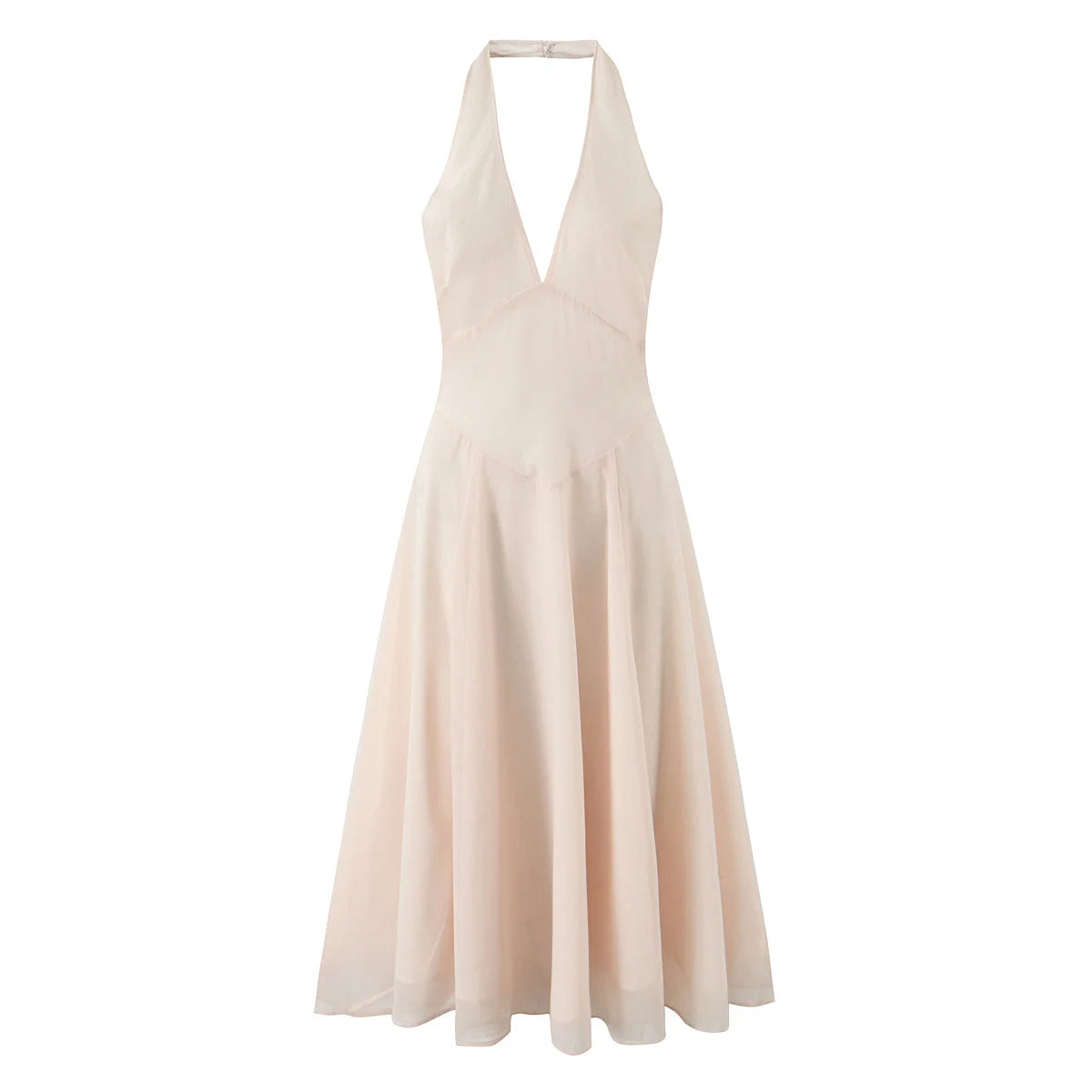 Backless Halter A-Line Midi Dress | Inspired by Esra Bilgiç