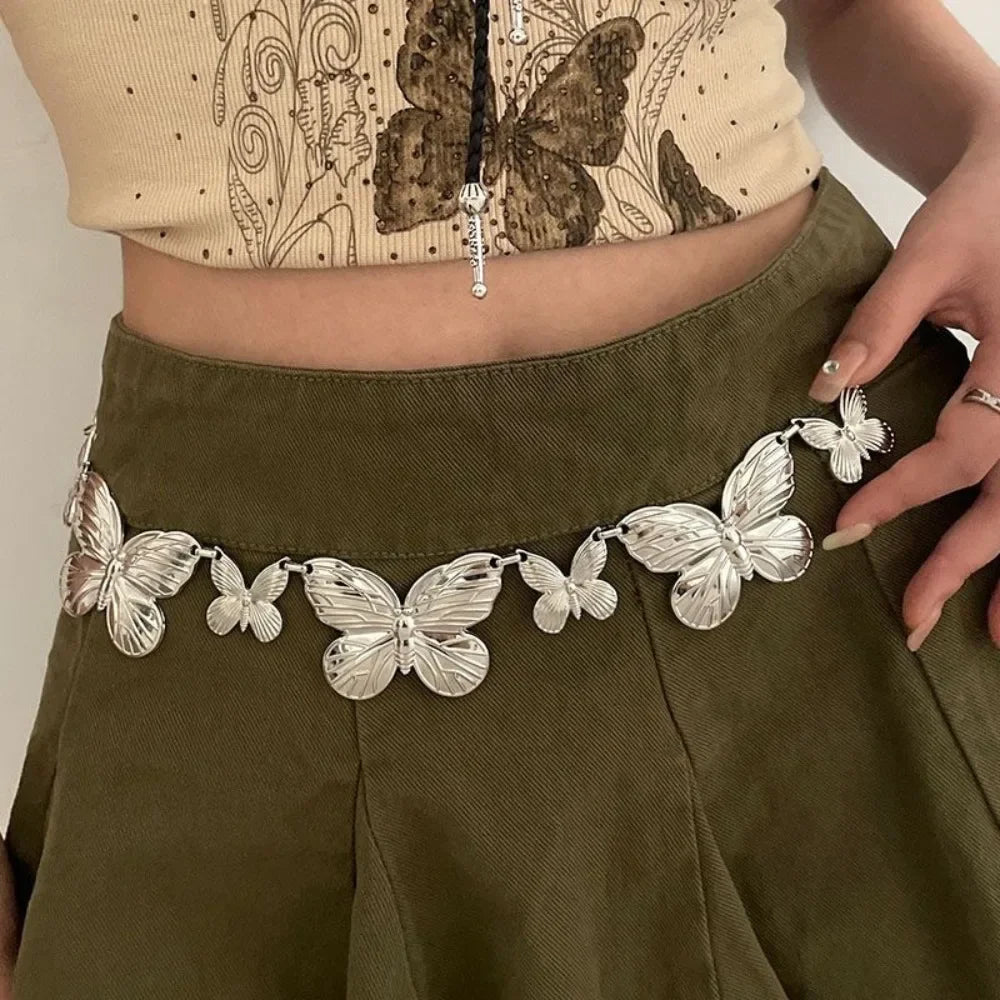 Sexy Silver Waist Chain Accessories Ethnic Design Retro Women's Belt Chain Metal Chain Belly Chain for Women